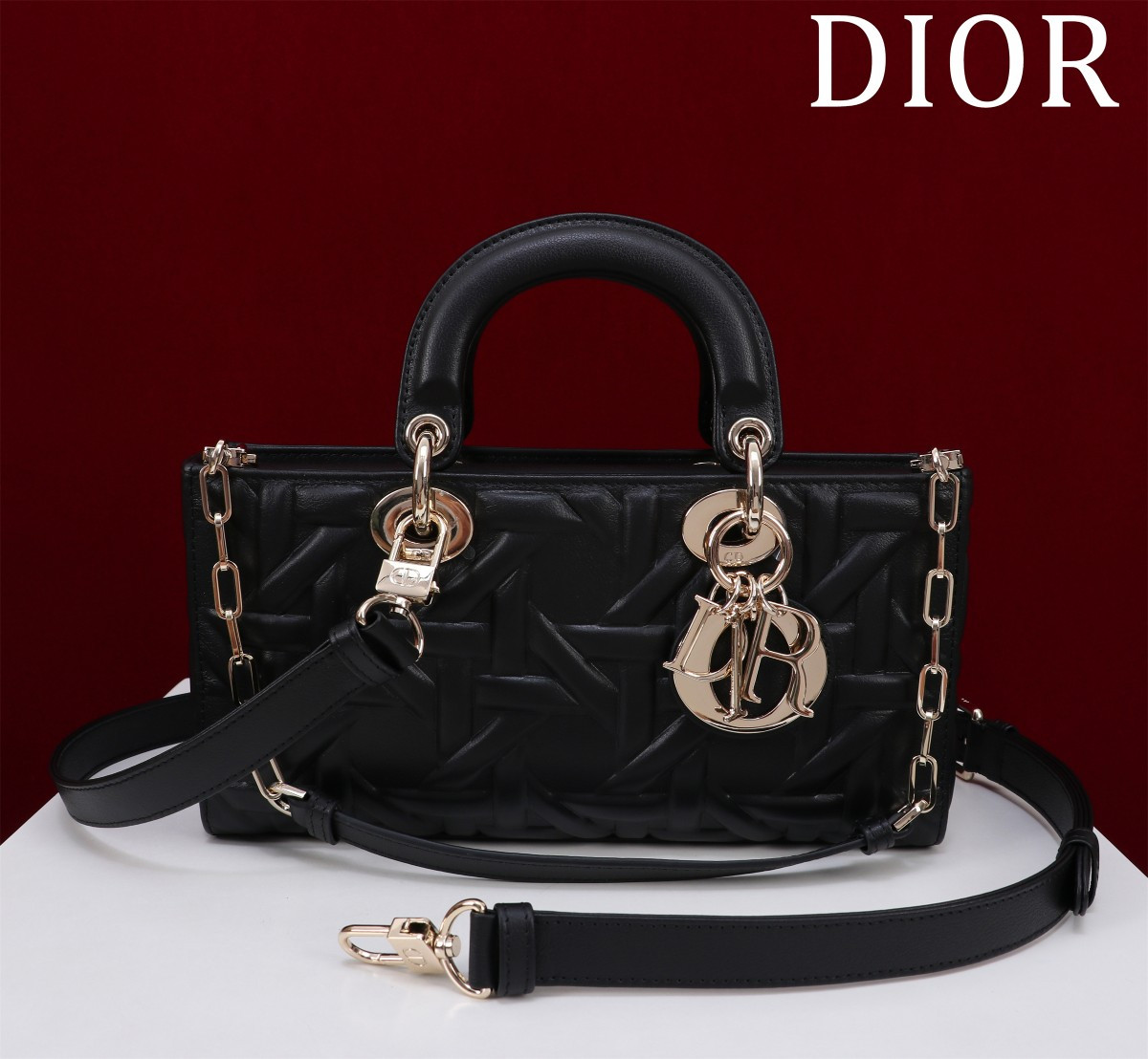Dior Medium Lady D-Joy Bag Latte Graphic Cannage 26 x 13.5 x 5 cm