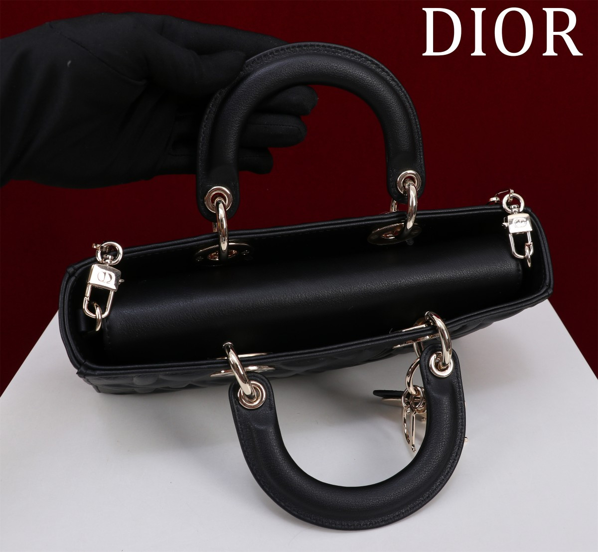 Dior Medium Lady D-Joy Bag Latte Graphic Cannage 26 x 13.5 x 5 cm