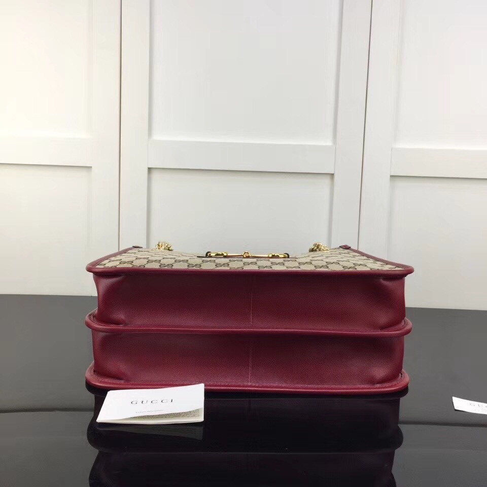 Gucci GG Unisex Gucci 1955Horsebit Large Tote Bag-Red 35x27x12cm