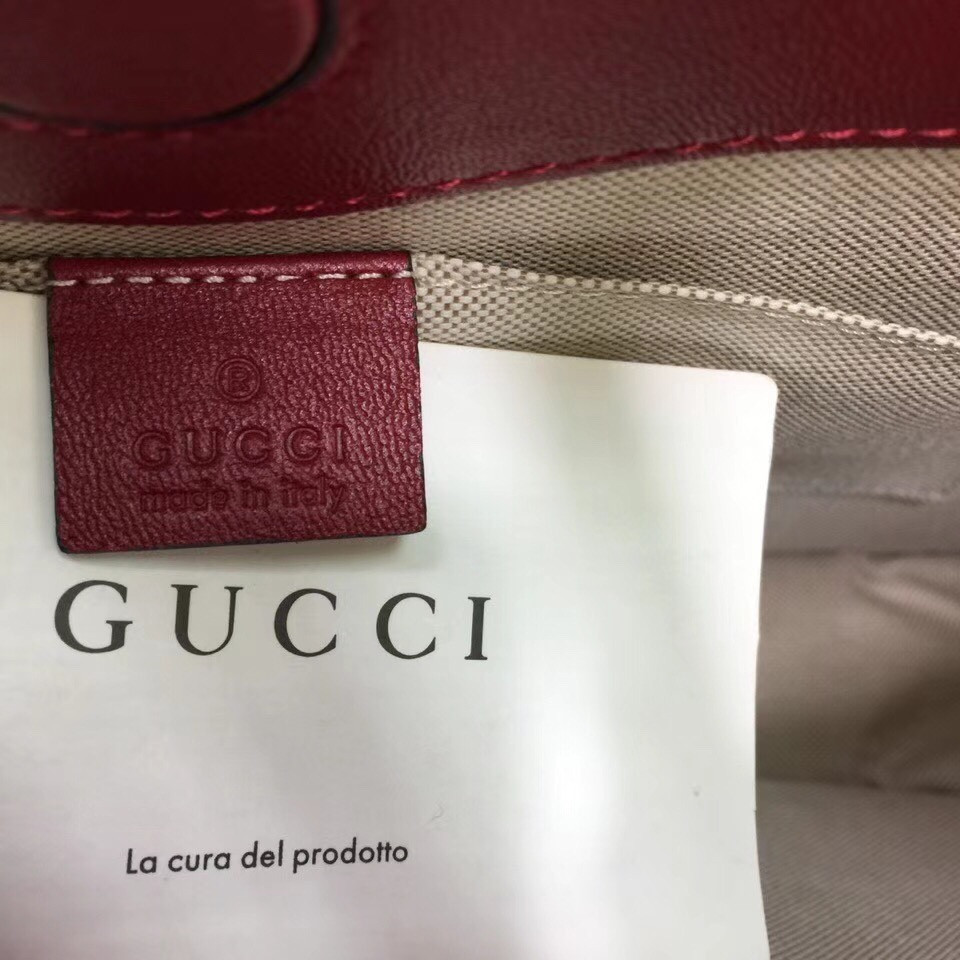 Gucci GG Unisex Gucci 1955Horsebit Large Tote Bag-Red 35x27x12cm