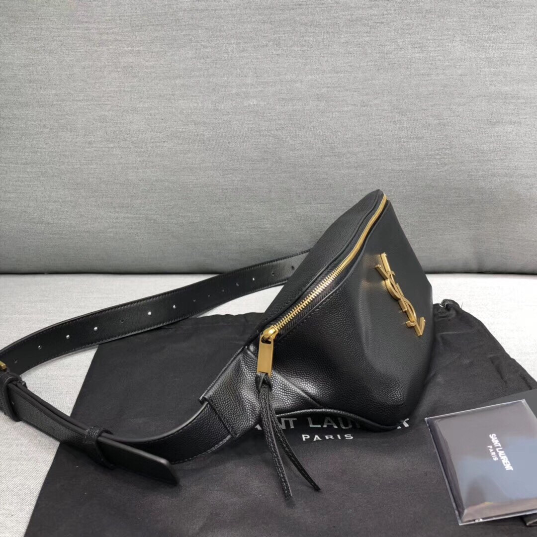 YSL CASSANDRE CLASSIC belt bag in grain de poudre embossed leather 25 x 14 x 3.5 cm