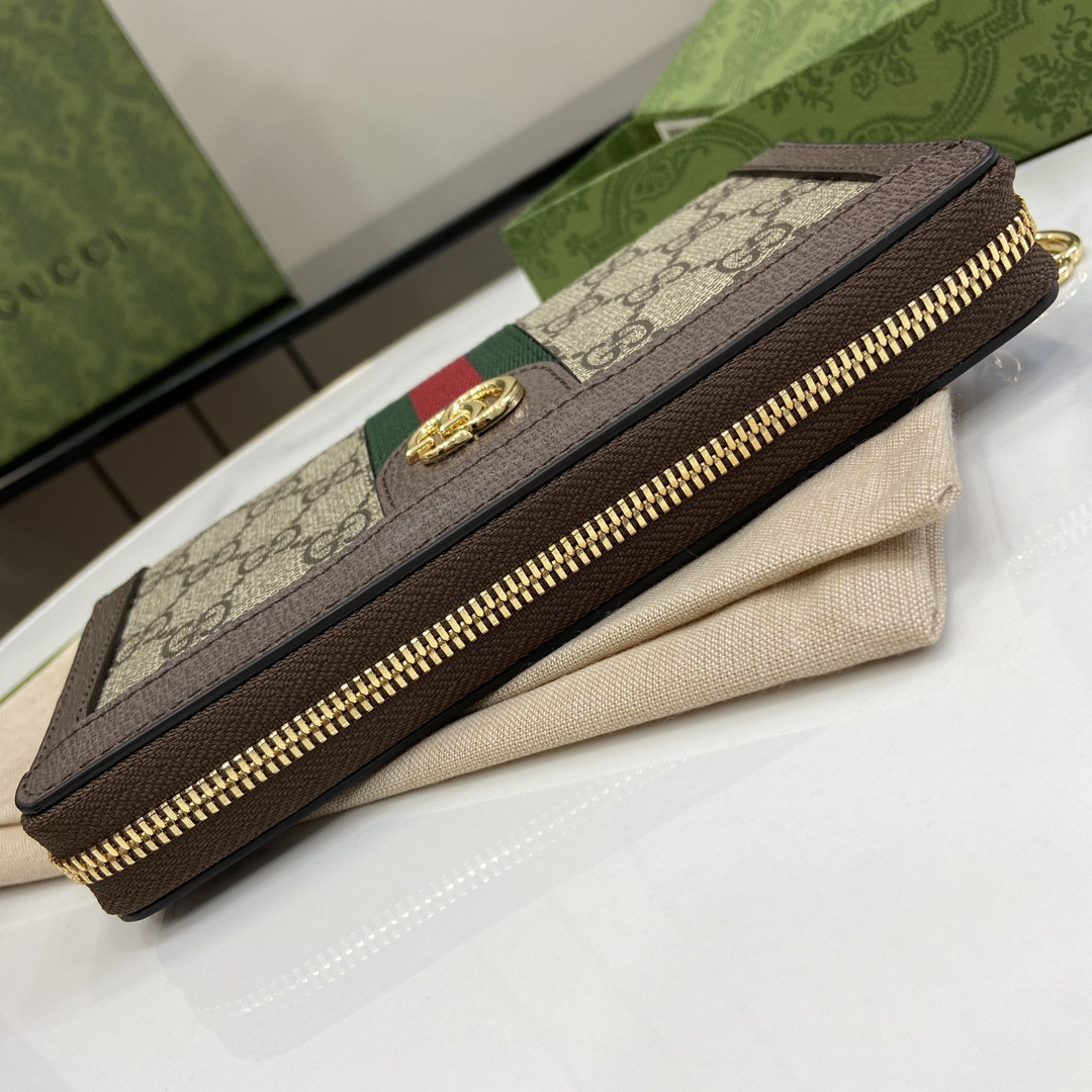 GUCCI OPHIDIAZIP AROUND WALLET 19.5x11x3cm