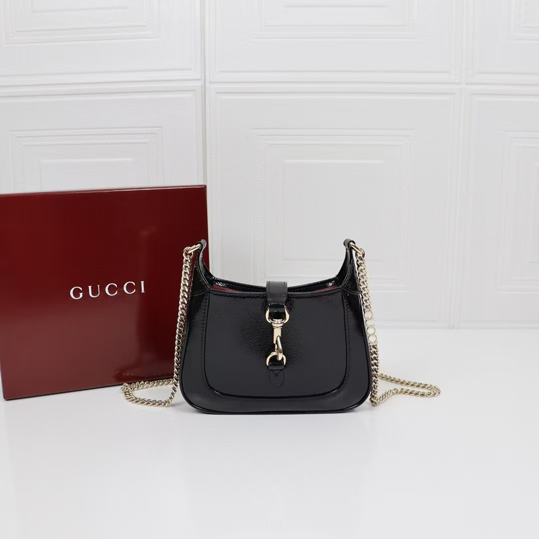 GUCCI JACKIE NOTTE MINI BAG 7.7"W x 7.1"H x 1.4"D