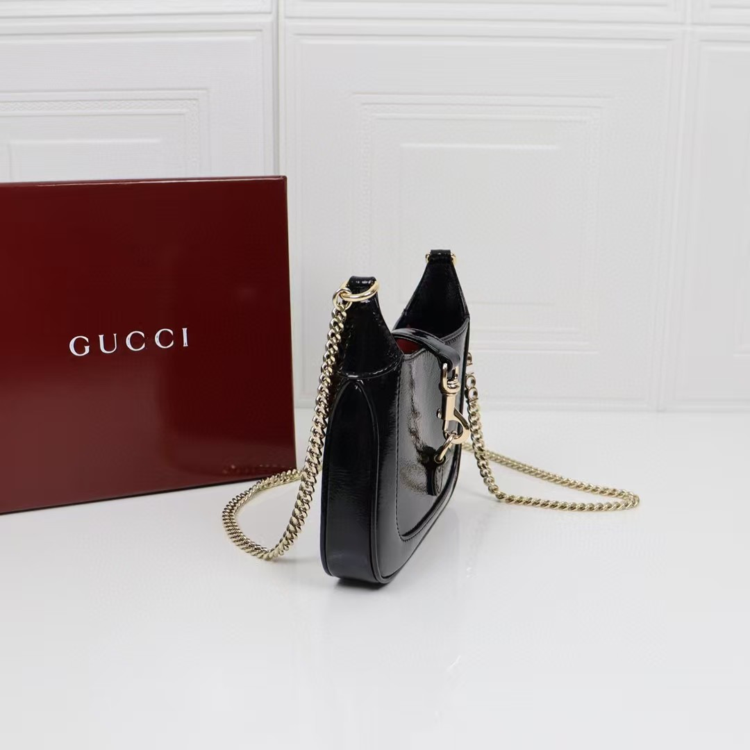 GUCCI JACKIE NOTTE MINI BAG 7.7"W x 7.1"H x 1.4"D