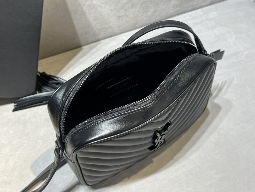 YSL LOU Camera bag in quilted leather