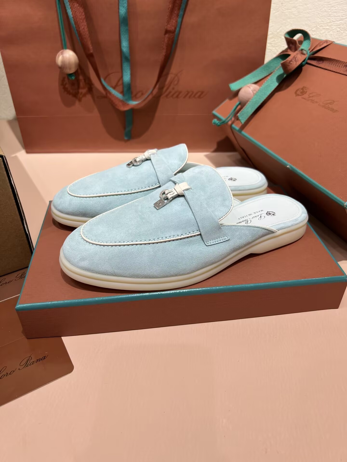 UA Loro Piana Babouche Charms Walk Loafers