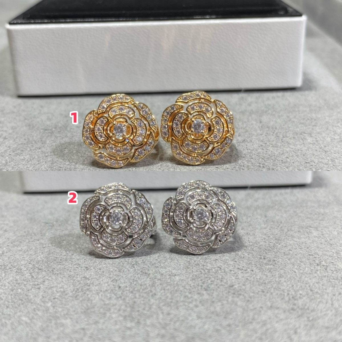 Chanel Camellia Earrings