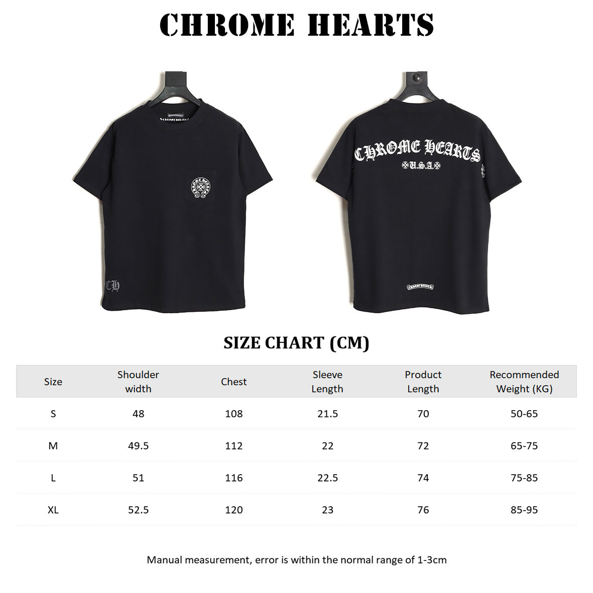 Ch*0me He**ts 25ss short-sleeved t-shirt