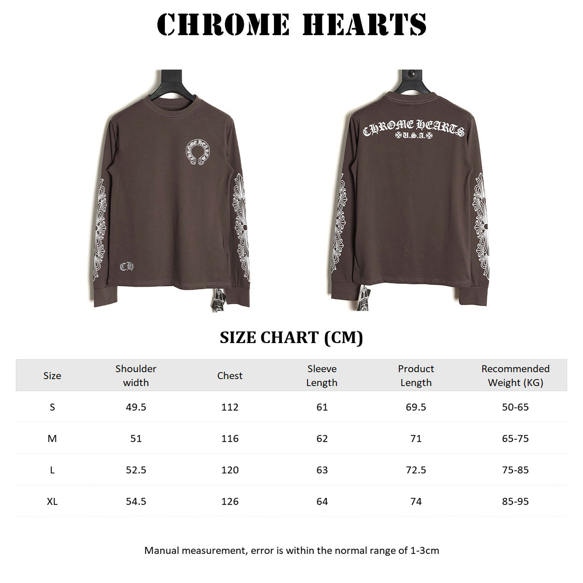 Ch*0me He**ts 25fw long-sleeved t-shirt