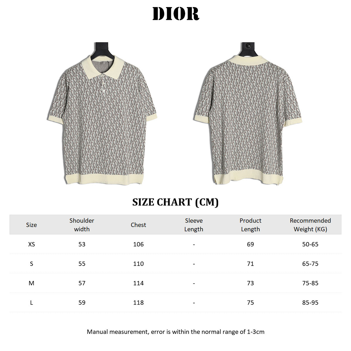 Dior knitting Short-sleeved Polo shirt