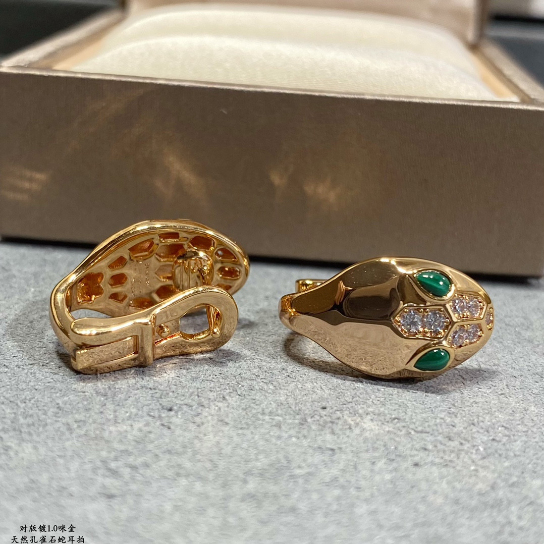 Bvlgari Bald Snake Earrings