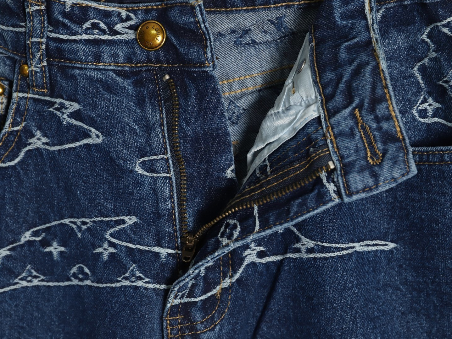 Louis Vuitton LV Pharrell Nigo Tyler Jeans Suit