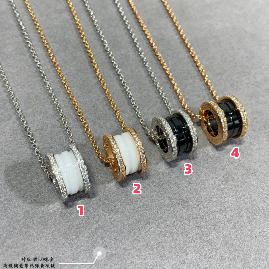Bvlgari Large ceramic spring with drill Necklace