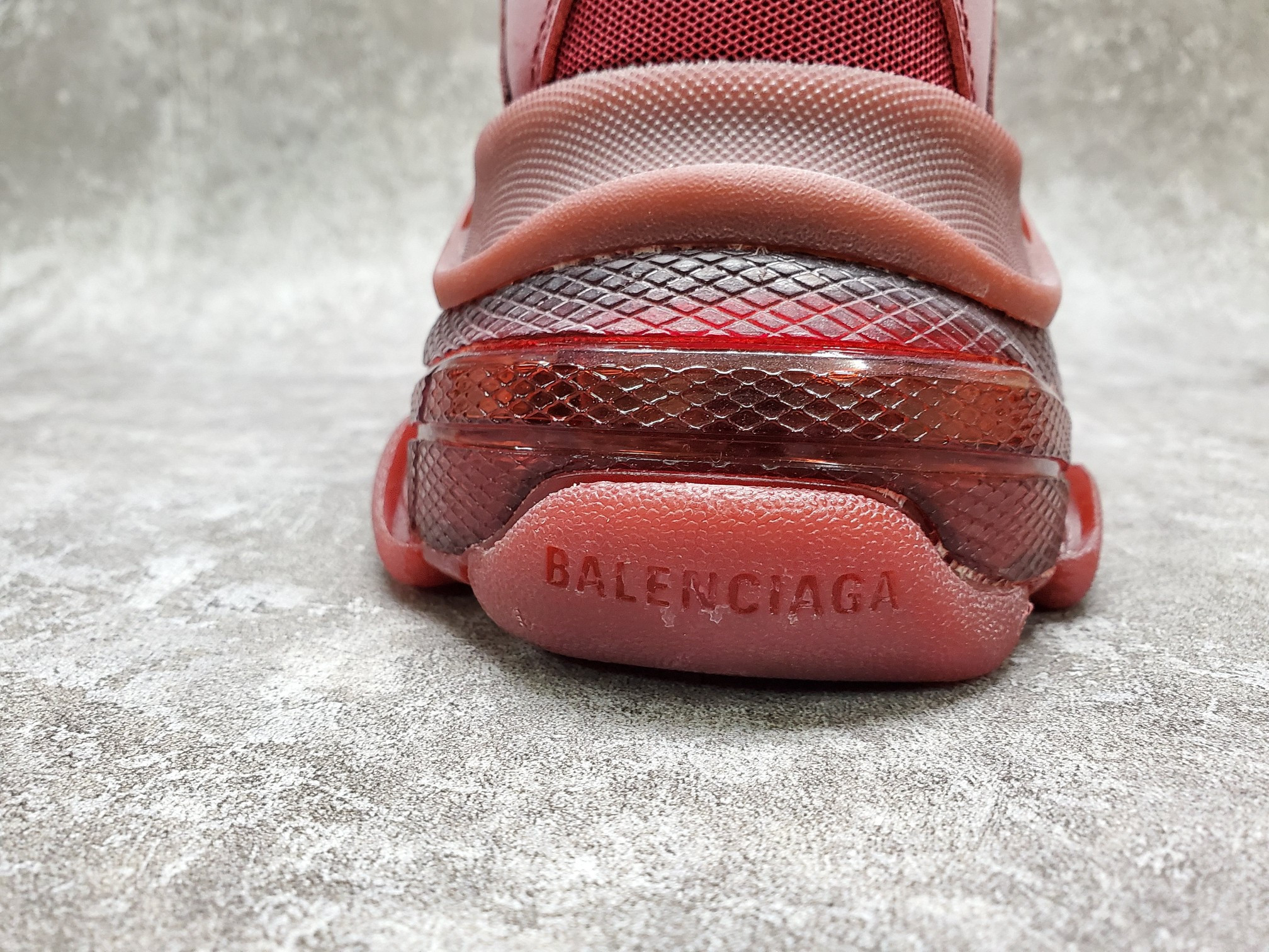 Balenciga Triple S Burgundy Red
