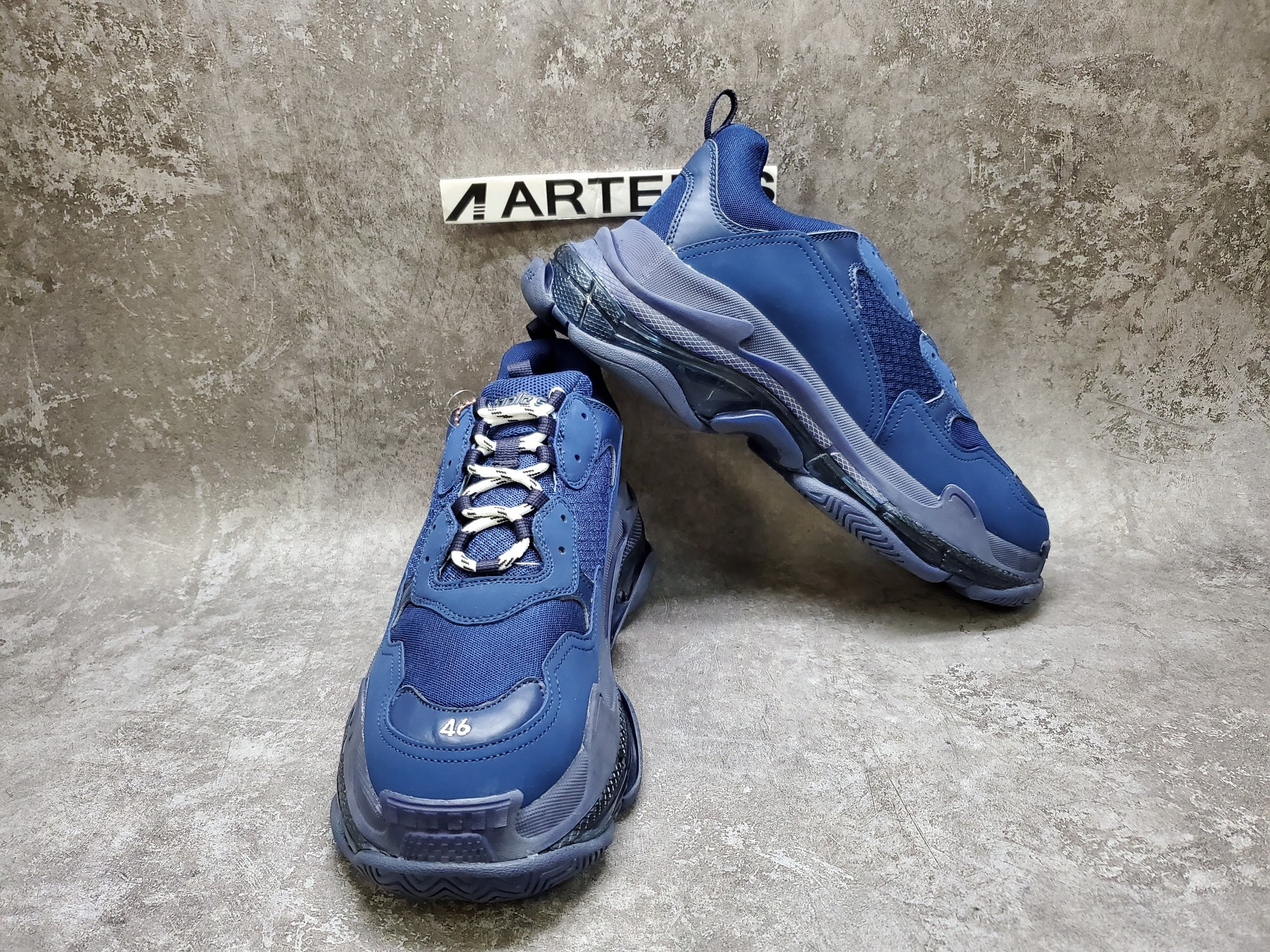 Balenciga Triple S Clear Sole Navy