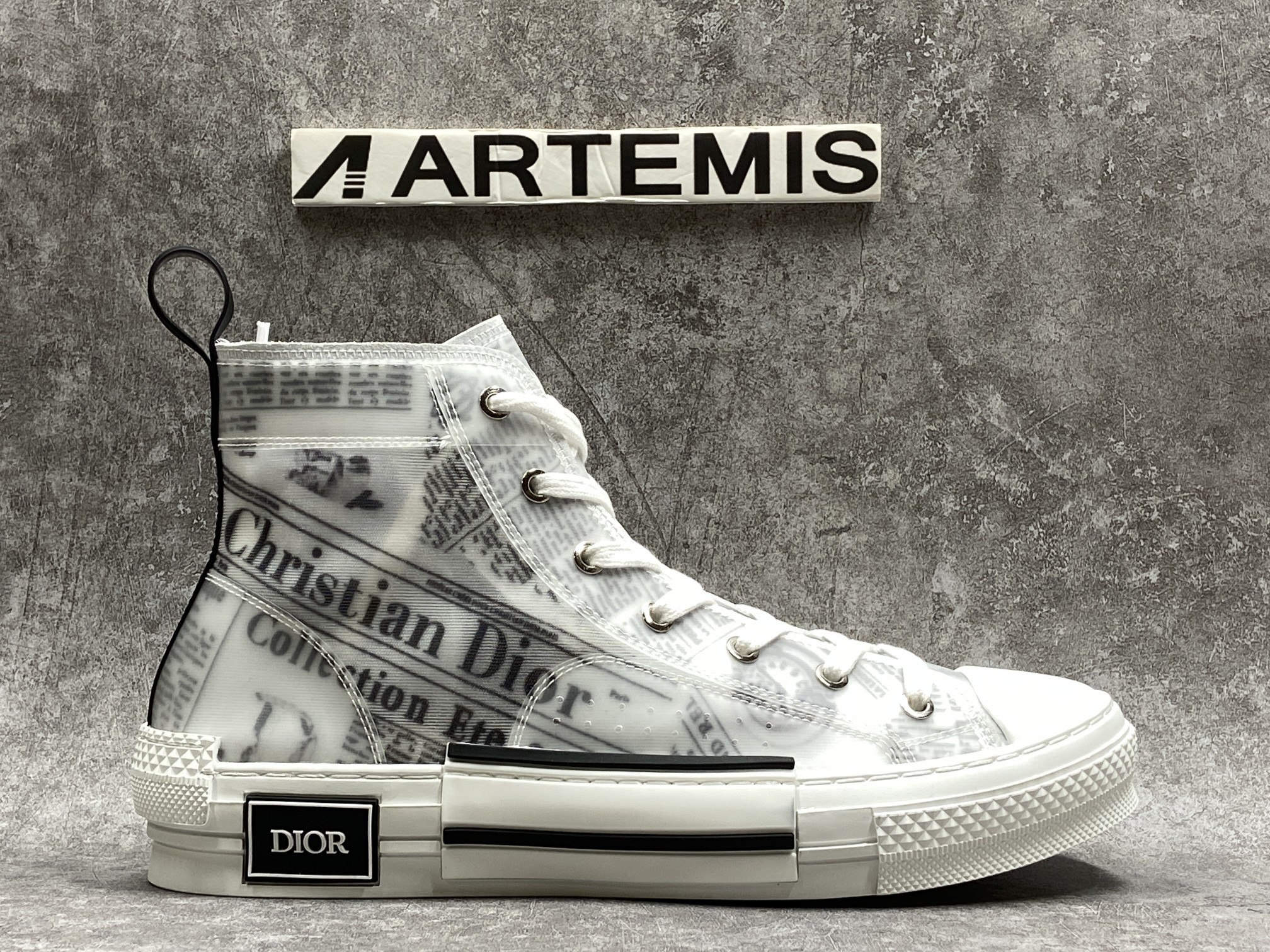 Dior B23 High Top Daniel Asham Newspaper