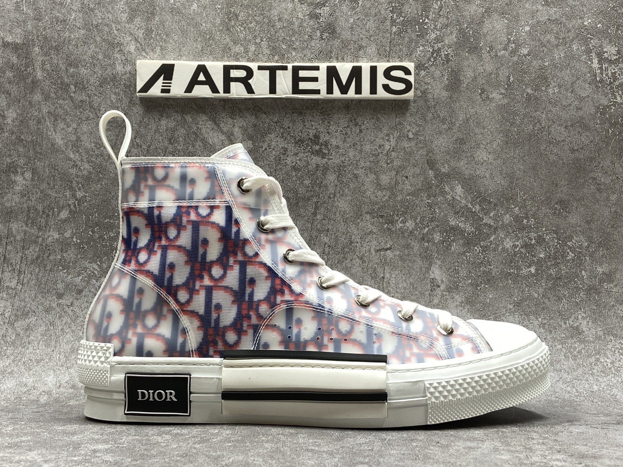 Dior B23 High Top Red Blue Oblique