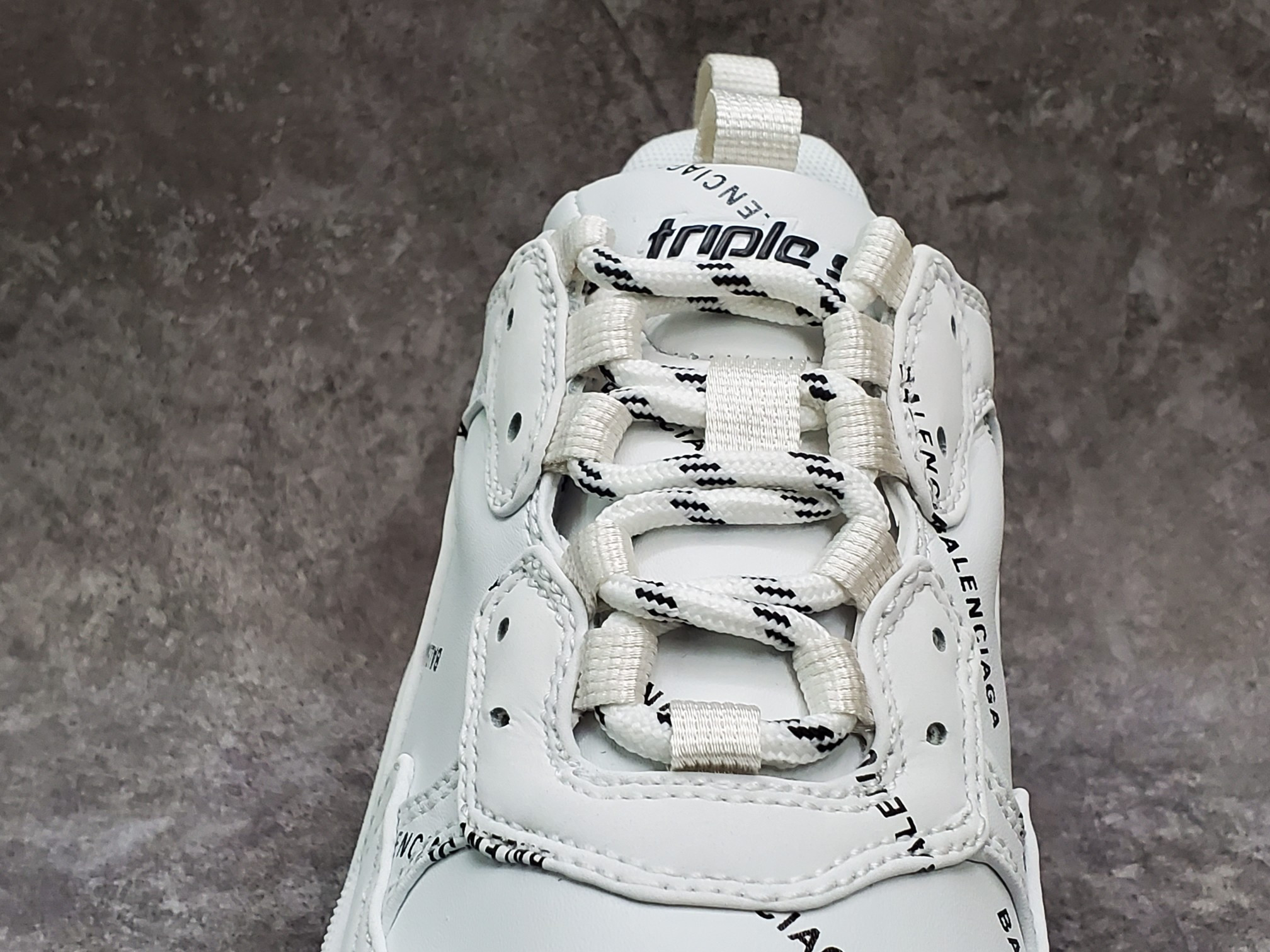 Balenciga Triple S Allover Logo White