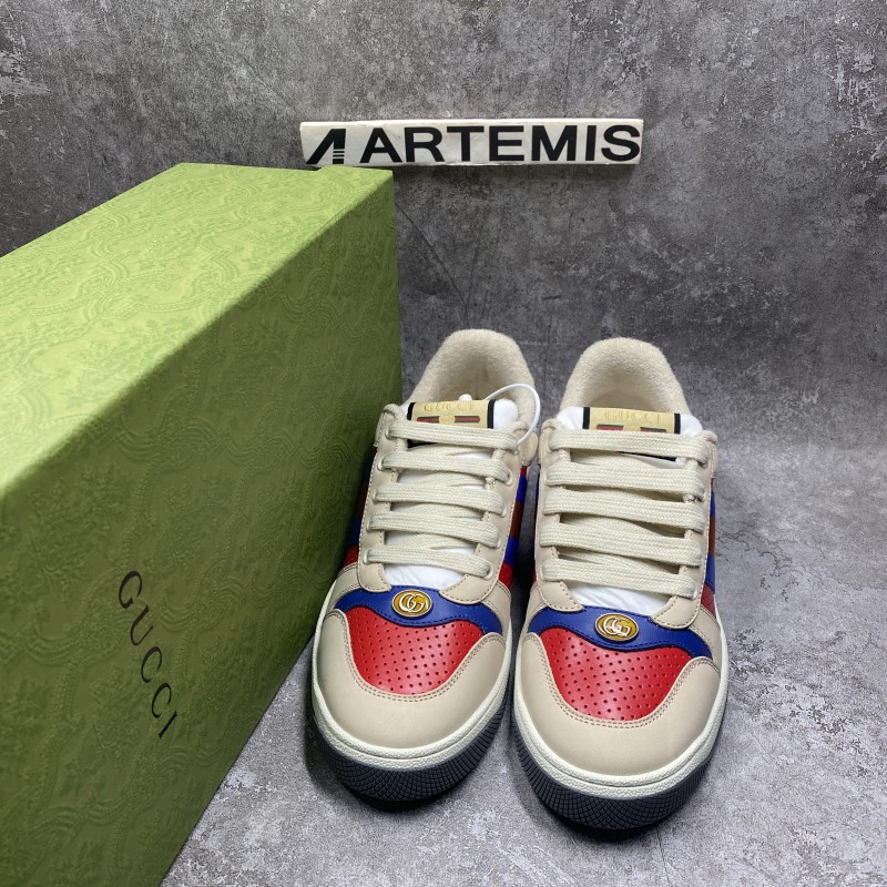 Screener Leather In Red and Blue