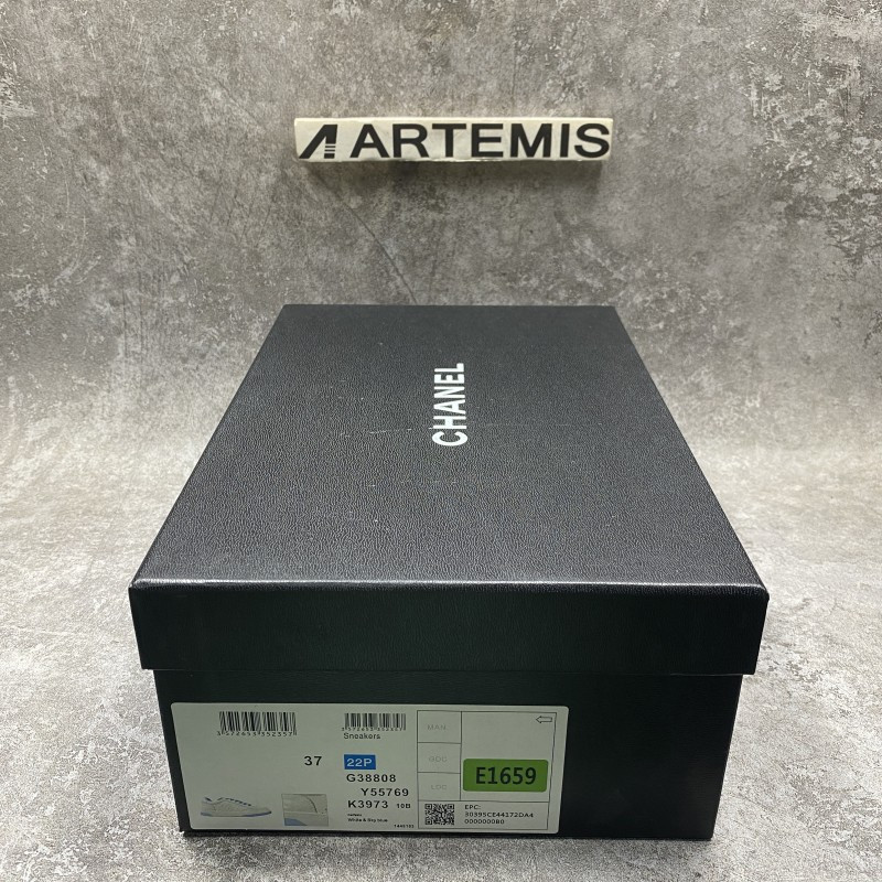 Chanel Runner Tennis White Light Blue