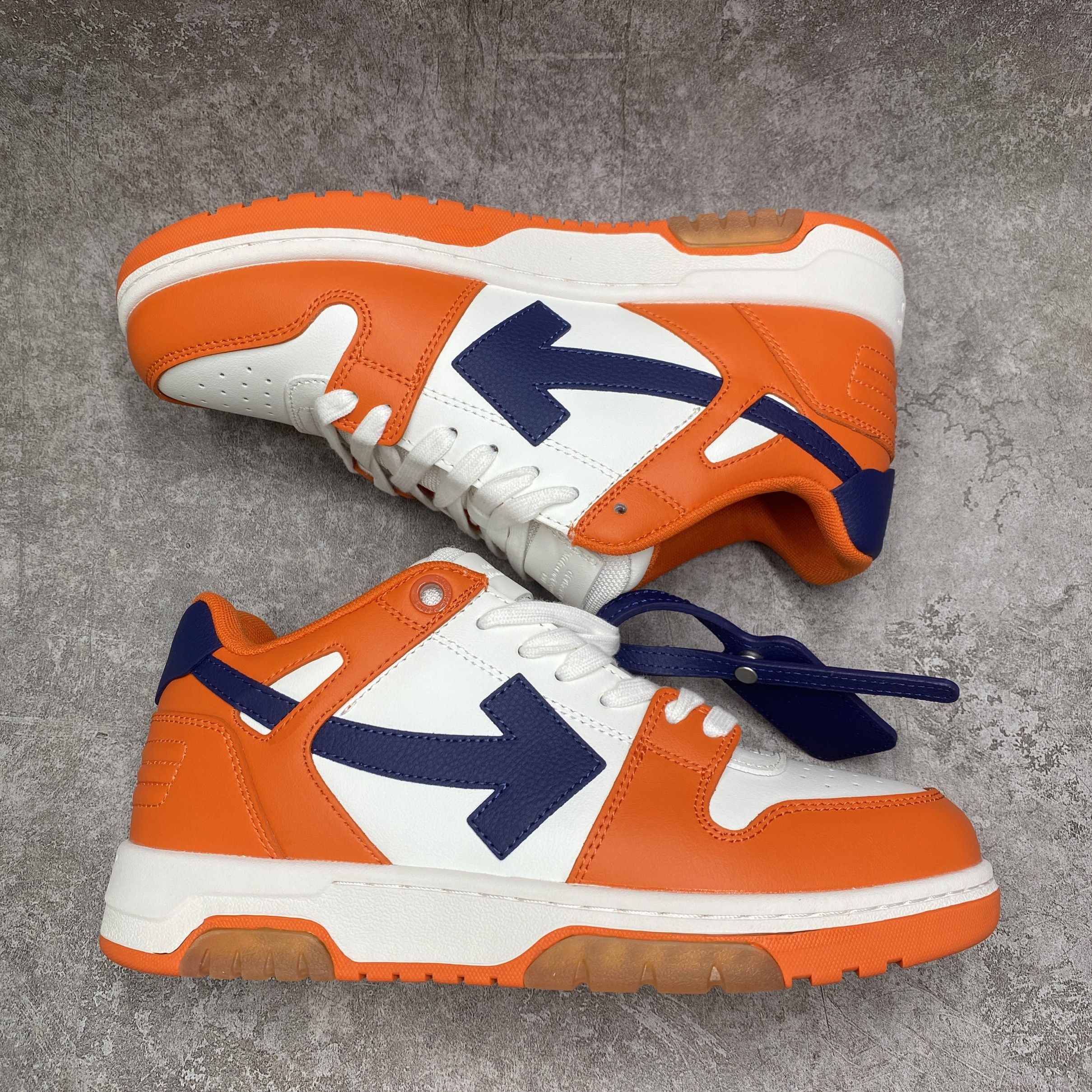 OFF-WHITE Out Of Office OOO Low Tops White Orange Blue