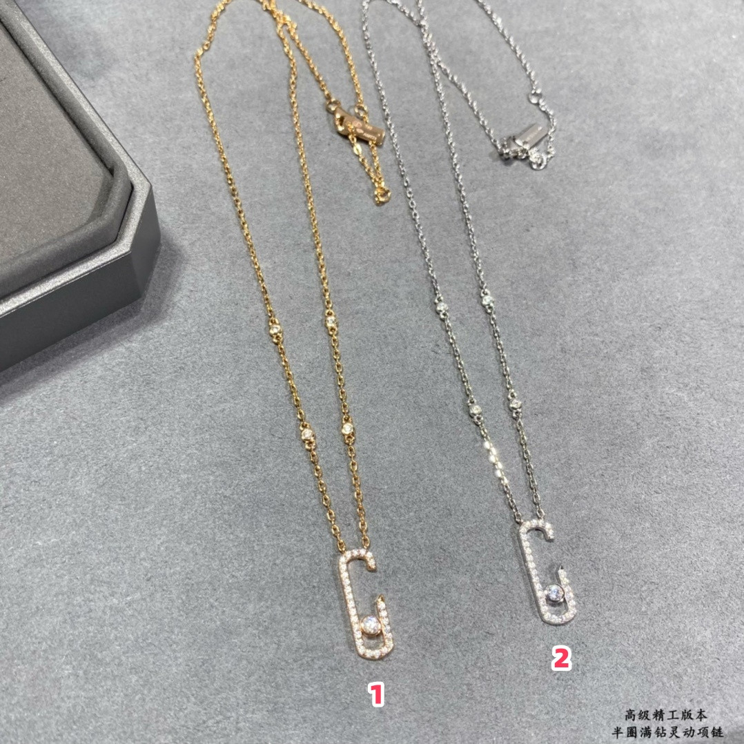 Messika Semi-Hoop Full Diamond Moving Necklace