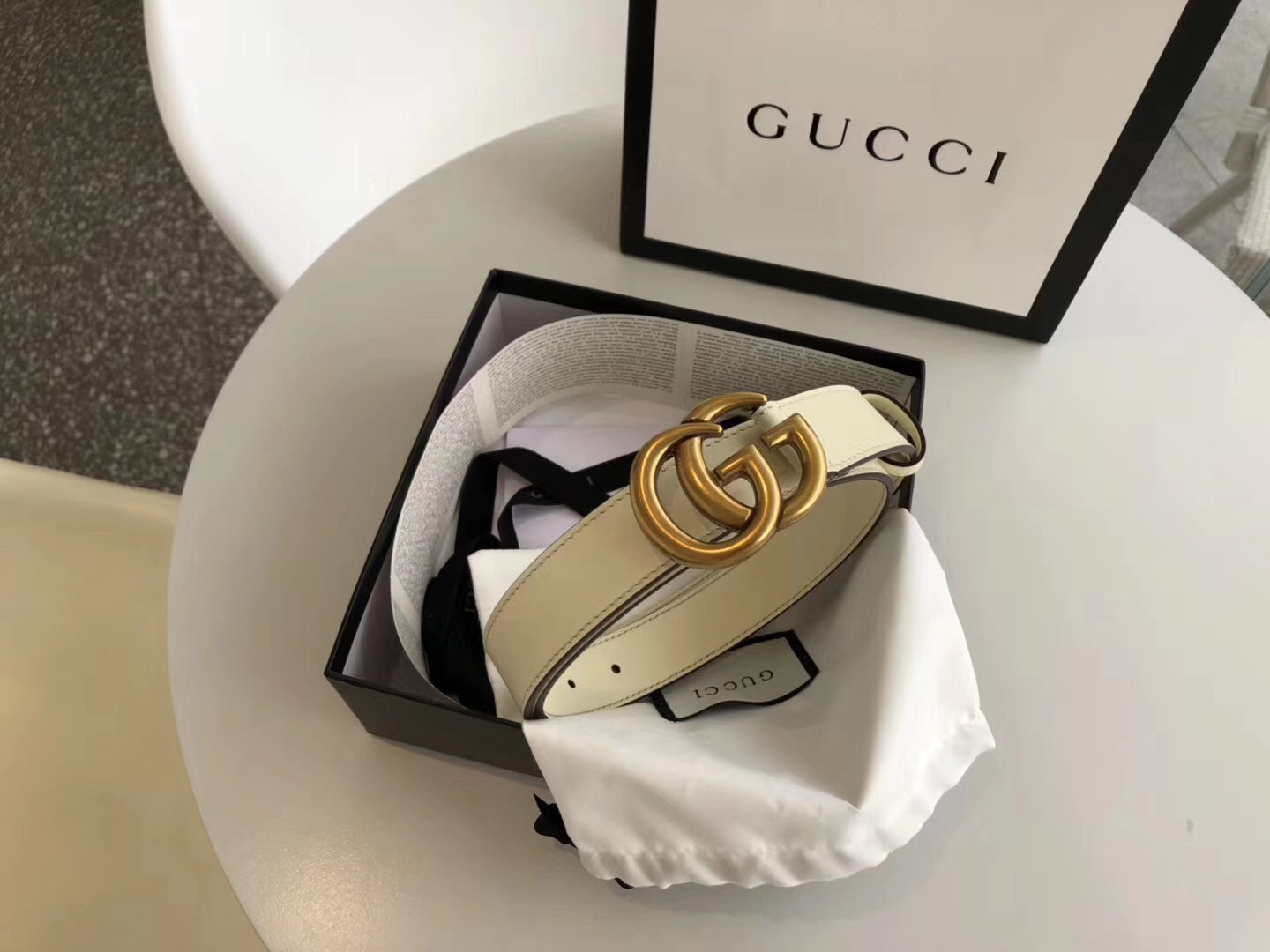 Gucci Reversible leather Belt with Double G Buckle