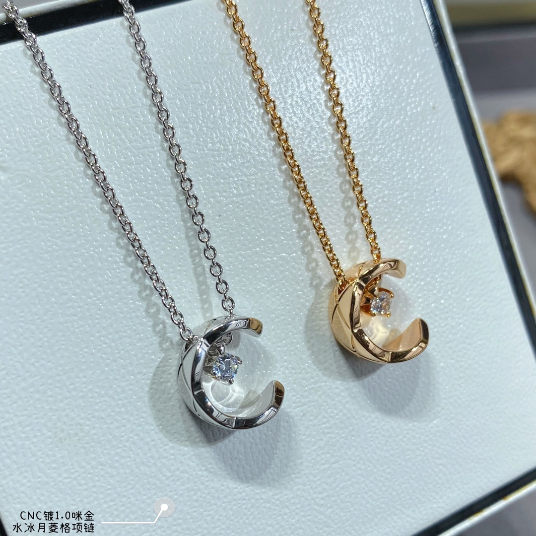 Chanel Carved diamond-shaped Sailor Moon Necklace