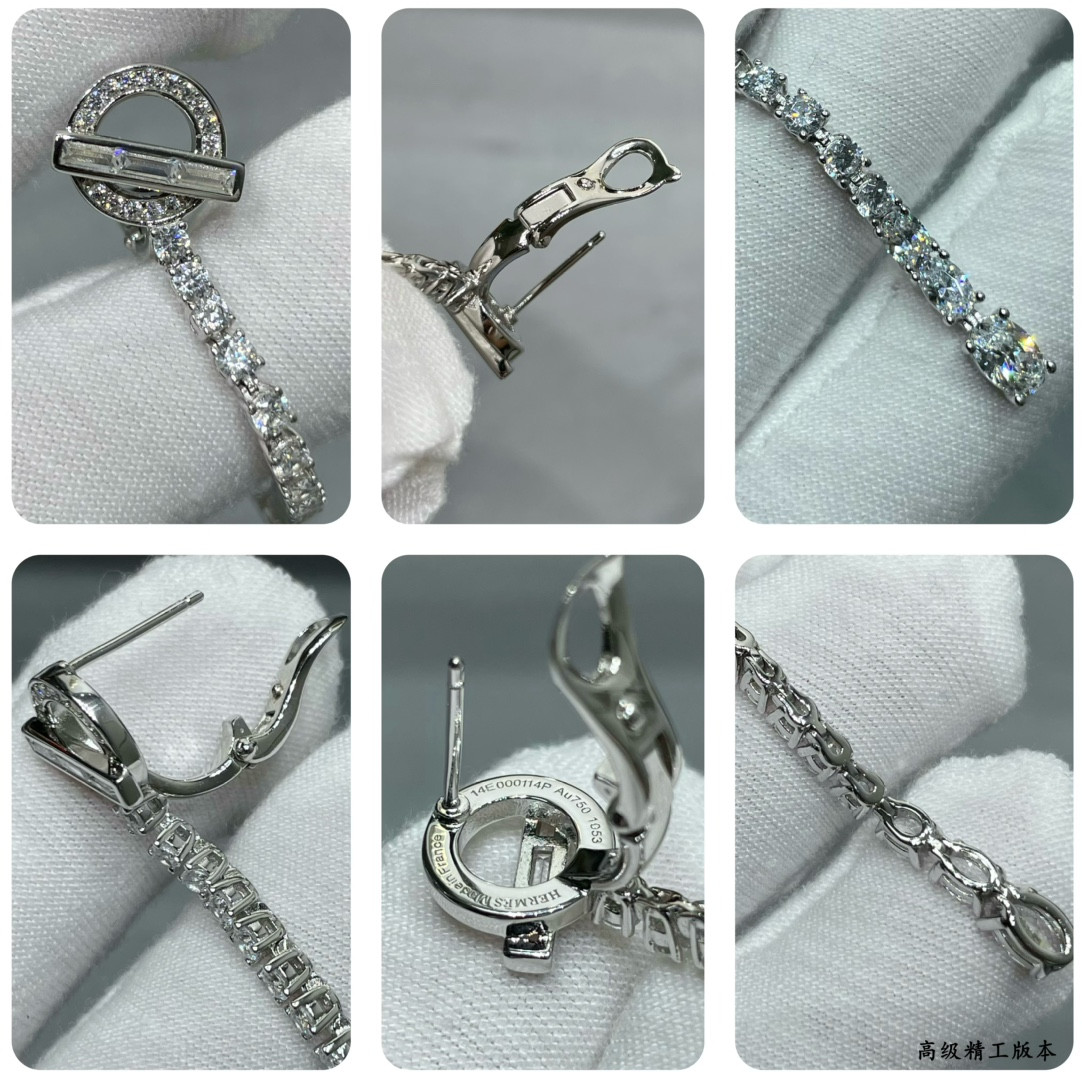 Hermès OT Fully Diamond-Encrusted Earrings