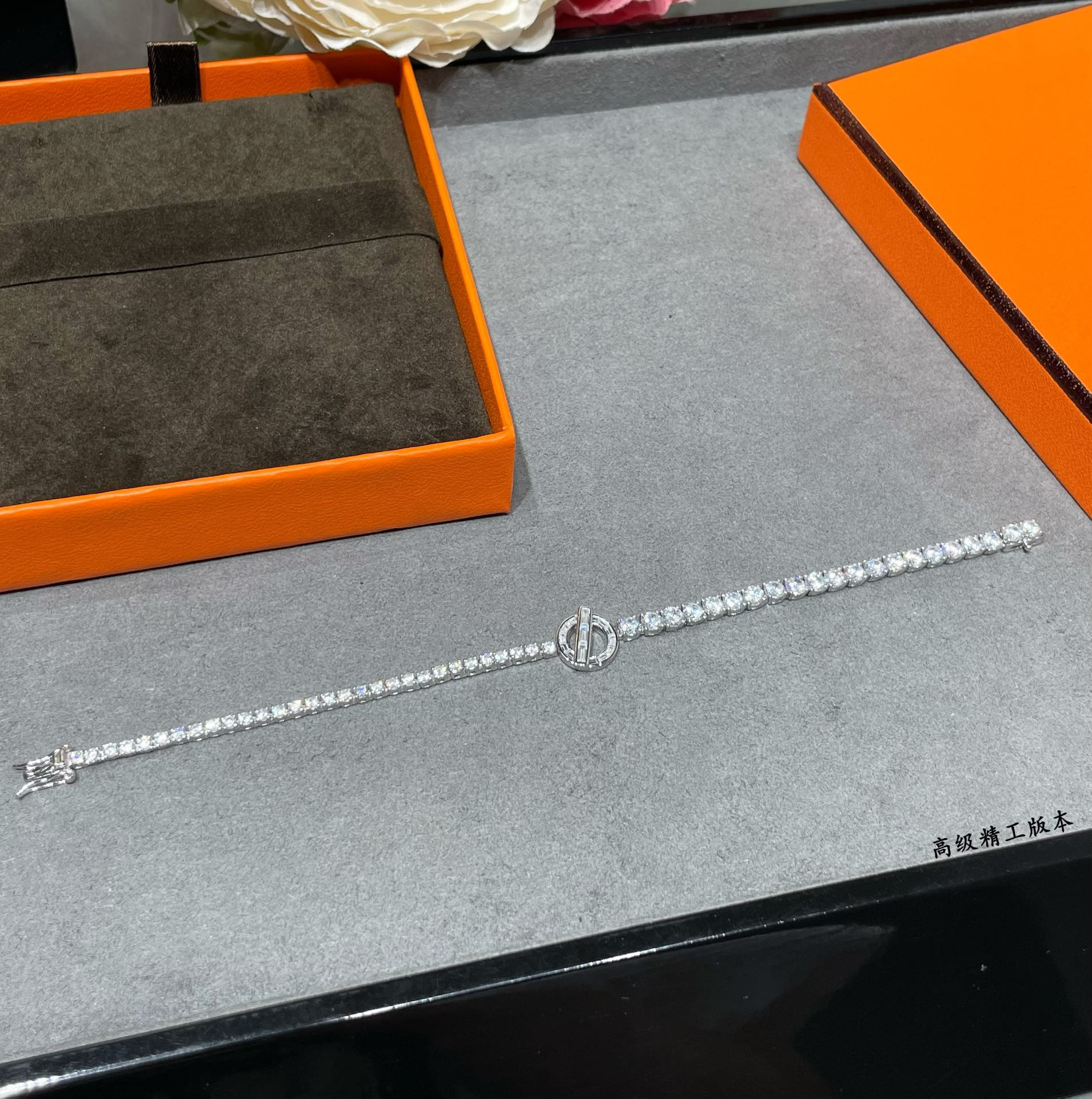 Hermes OT square diamond Bracelet