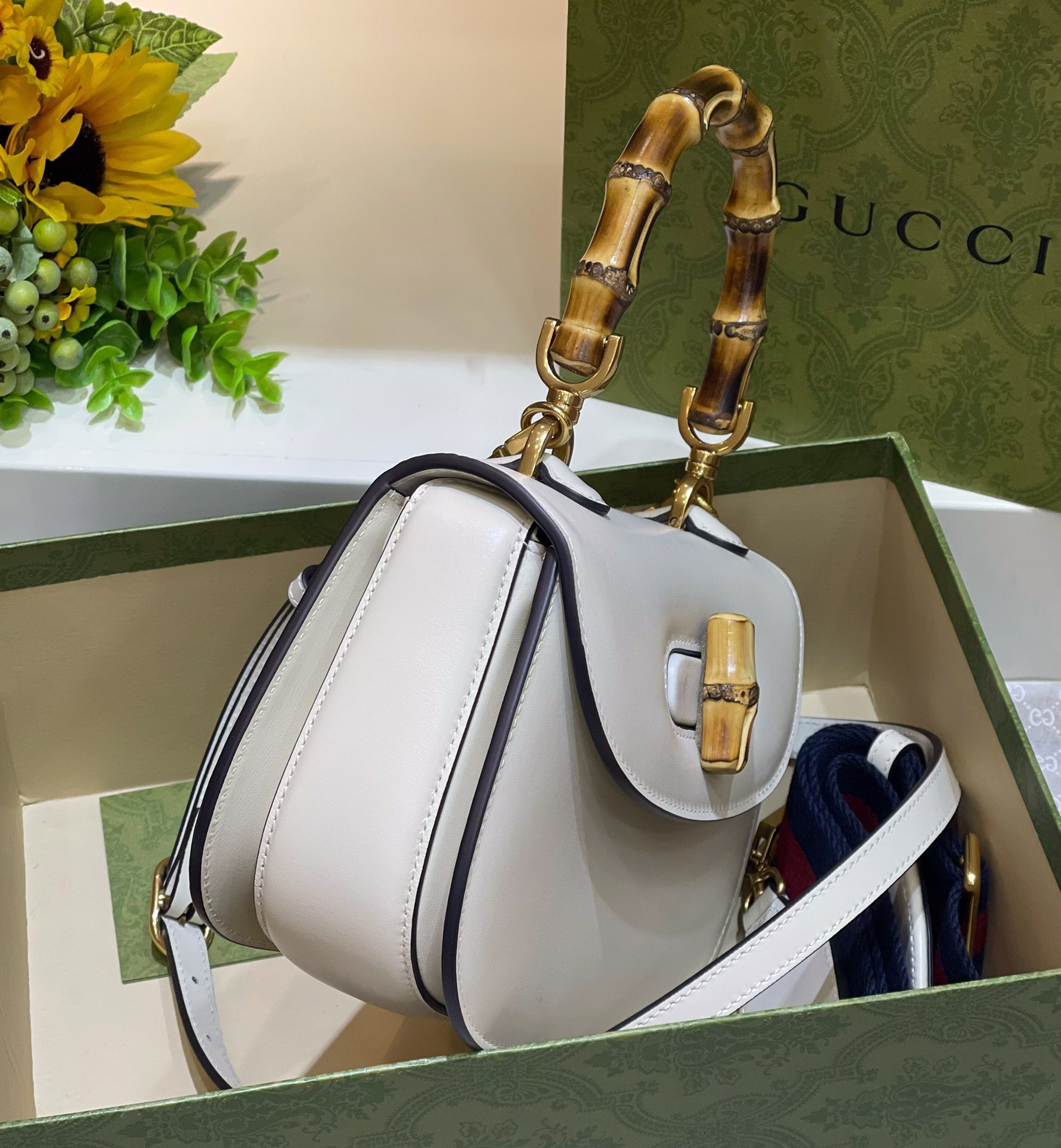 Gucci small bamboo tote