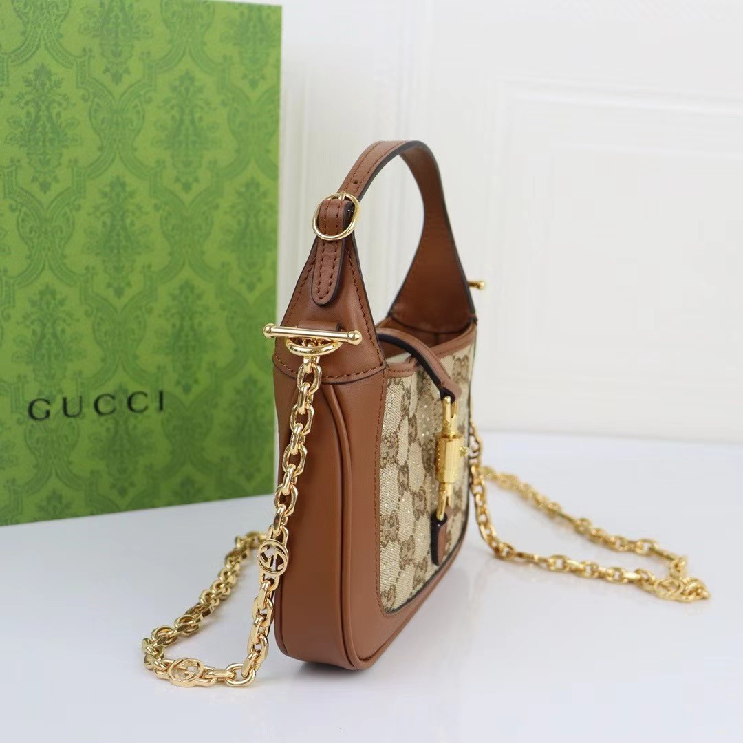 GUCCI JACKIE 1961 MINI GG SHOULDER BAG 19 x 13 x 3CM