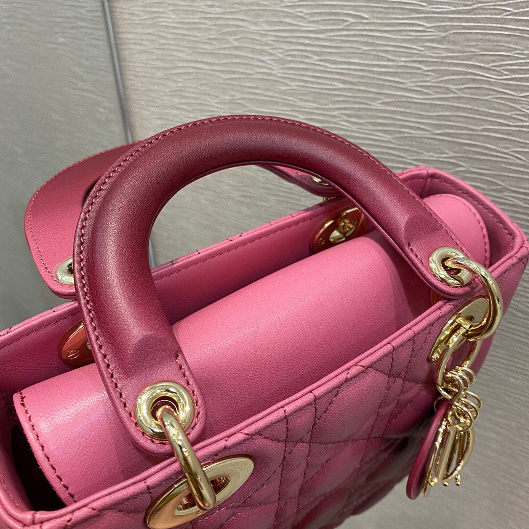 Small Lady Dior Bag 8 x 6.5 x 3 inches