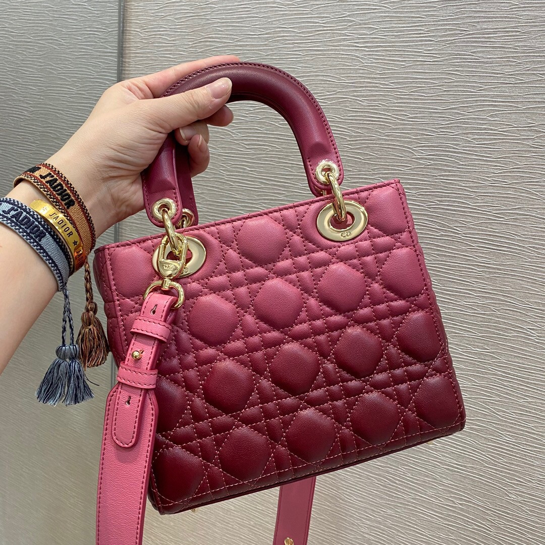 Small Lady Dior Bag 8 x 6.5 x 3 inches