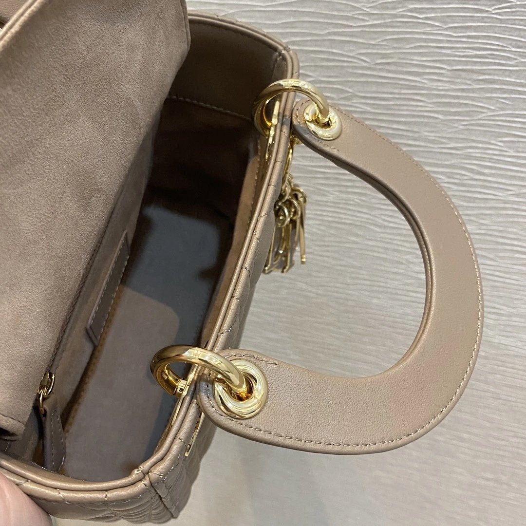 MINI LADY DIOR DIORAMOUR BAG 6.5 x 6 x 3 inches