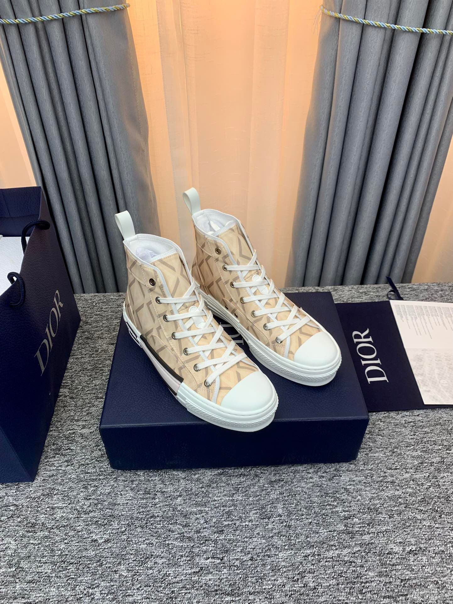 Dior B23 High Top Natural CD Diamond