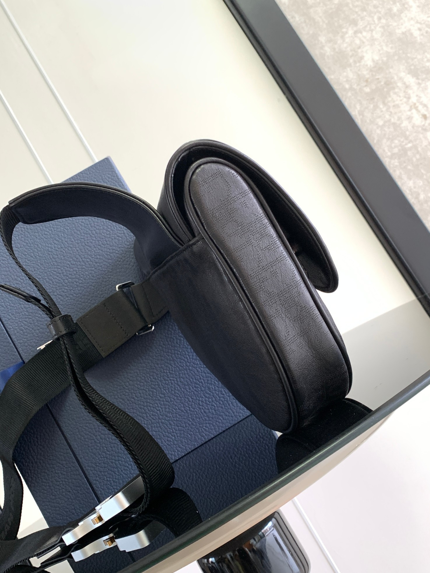 Christian Dior DIOR HOMME Bags Leather Black 26 x 19 x 4.5 cm