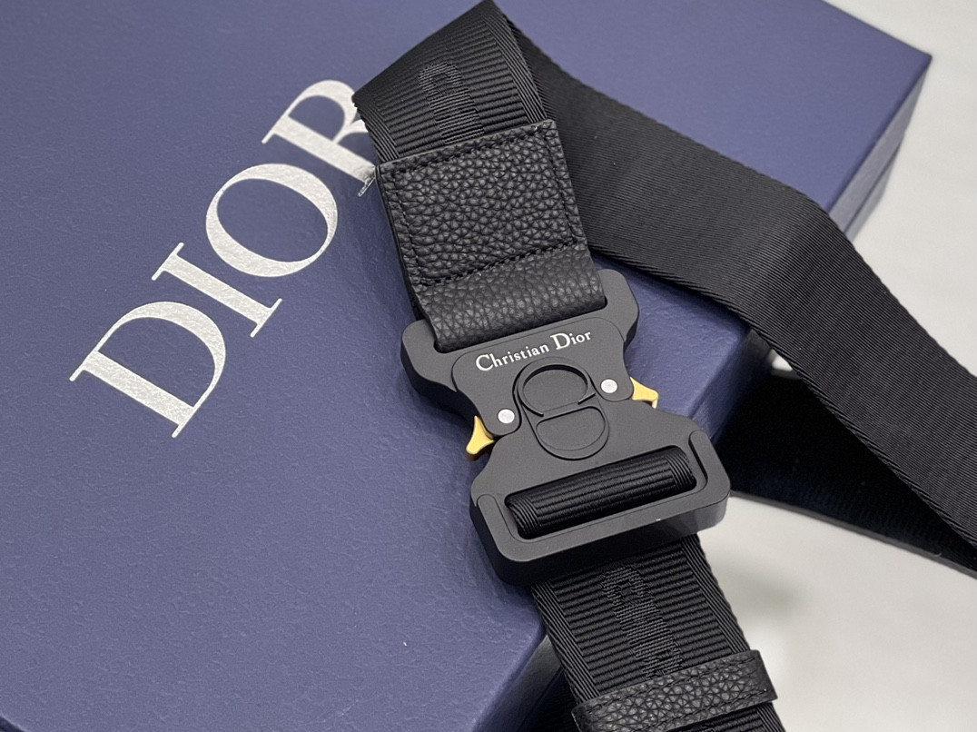 CHRISTIAN DIOR X SHAWN STUSSY Grained Calfskin Saddle 26 x 19 x 4.5 cm