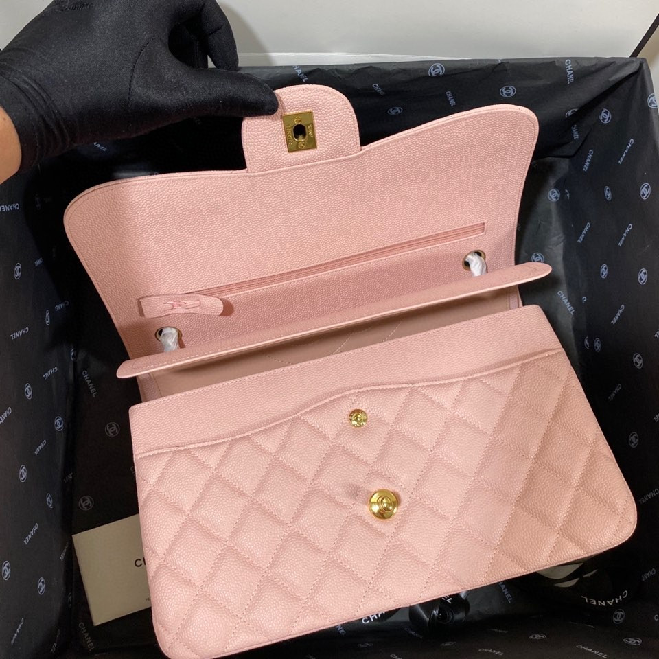 Chanel Classic Flap Jumbo 30cm CF Pink Gold 7.6 × 11.7 × 3.9 in