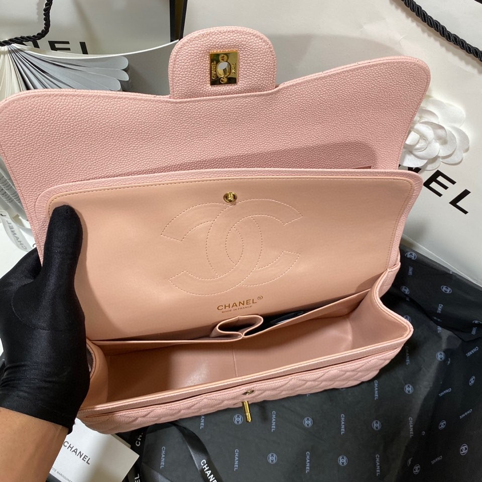 Chanel Classic Flap Jumbo 30cm CF Pink Gold 7.6 × 11.7 × 3.9 in