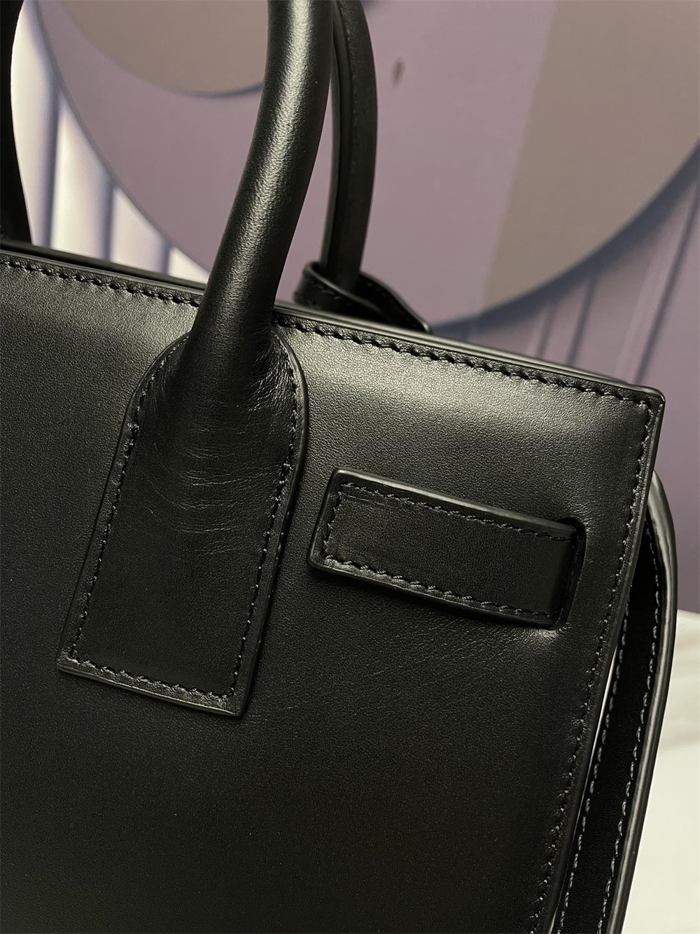 YSL SAC DE JOUR BABY IN SHINY LEATHER BLACK