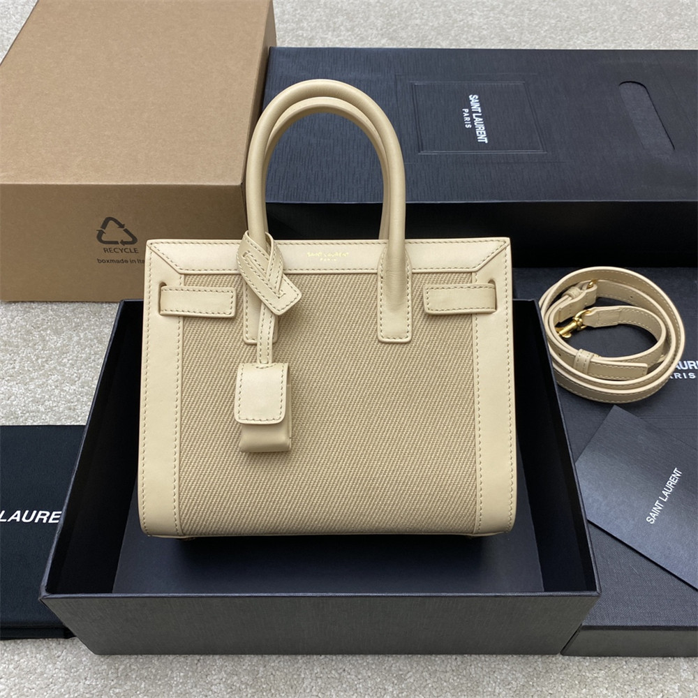 YSL SAC DE JOUR NANO IN CANVAS HANDBAG