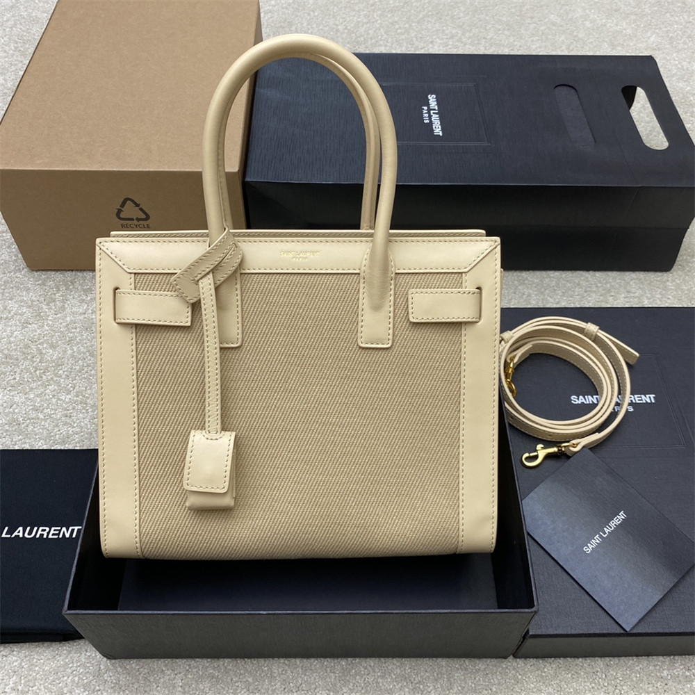 YSL SAC DE JOUR BABY IN CANVAS HANDBAG