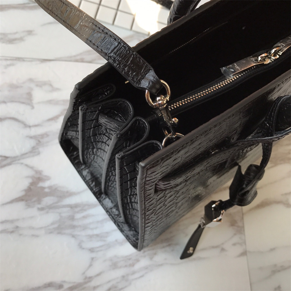 YSL SAC DE JOUR SMALL IN MATTE CROCODILE EMBOSSED LEATHER