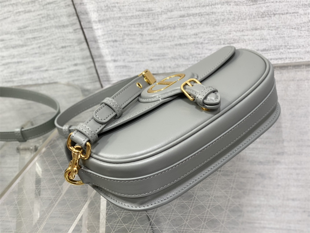 DIOR BOBBY EAST-WEST BAG Latte Box Calfskin Grey