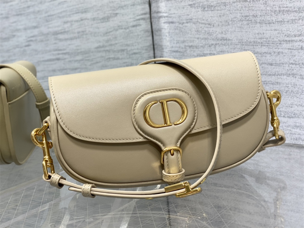 DIOR BOBBY EAST-WEST BAG Sand-Colored Box Calfskin