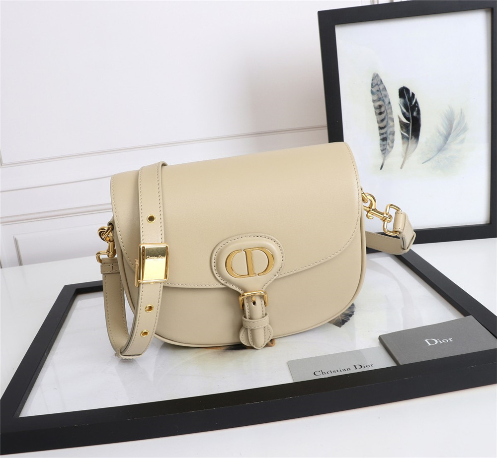 MEDIUM DIOR BOBBY BAG Beige Box Calfskin