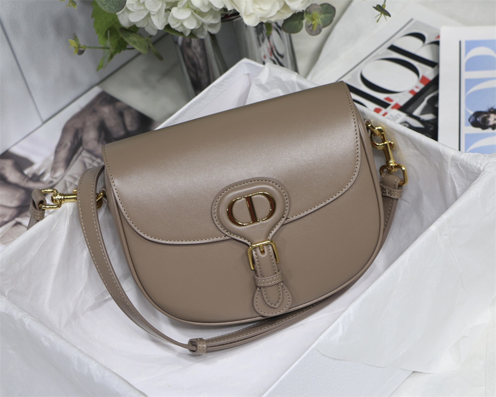 MEDIUM DIOR BOBBY BAG brown Box Calfskin