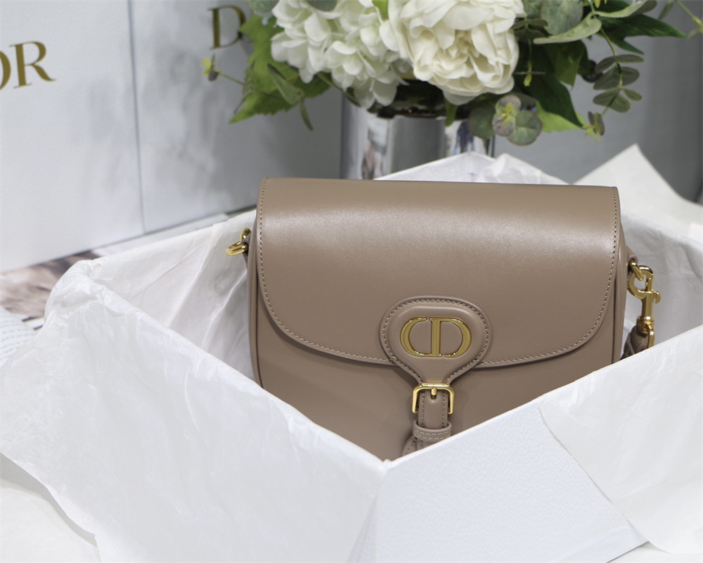 MEDIUM DIOR BOBBY BAG brown Box Calfskin