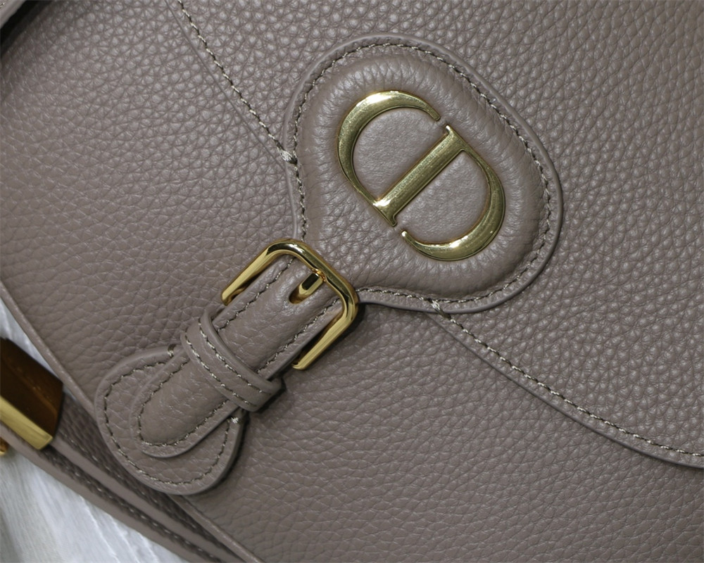 MEDIUM DIOR BOBBY BAG Grey Grained Calfskin